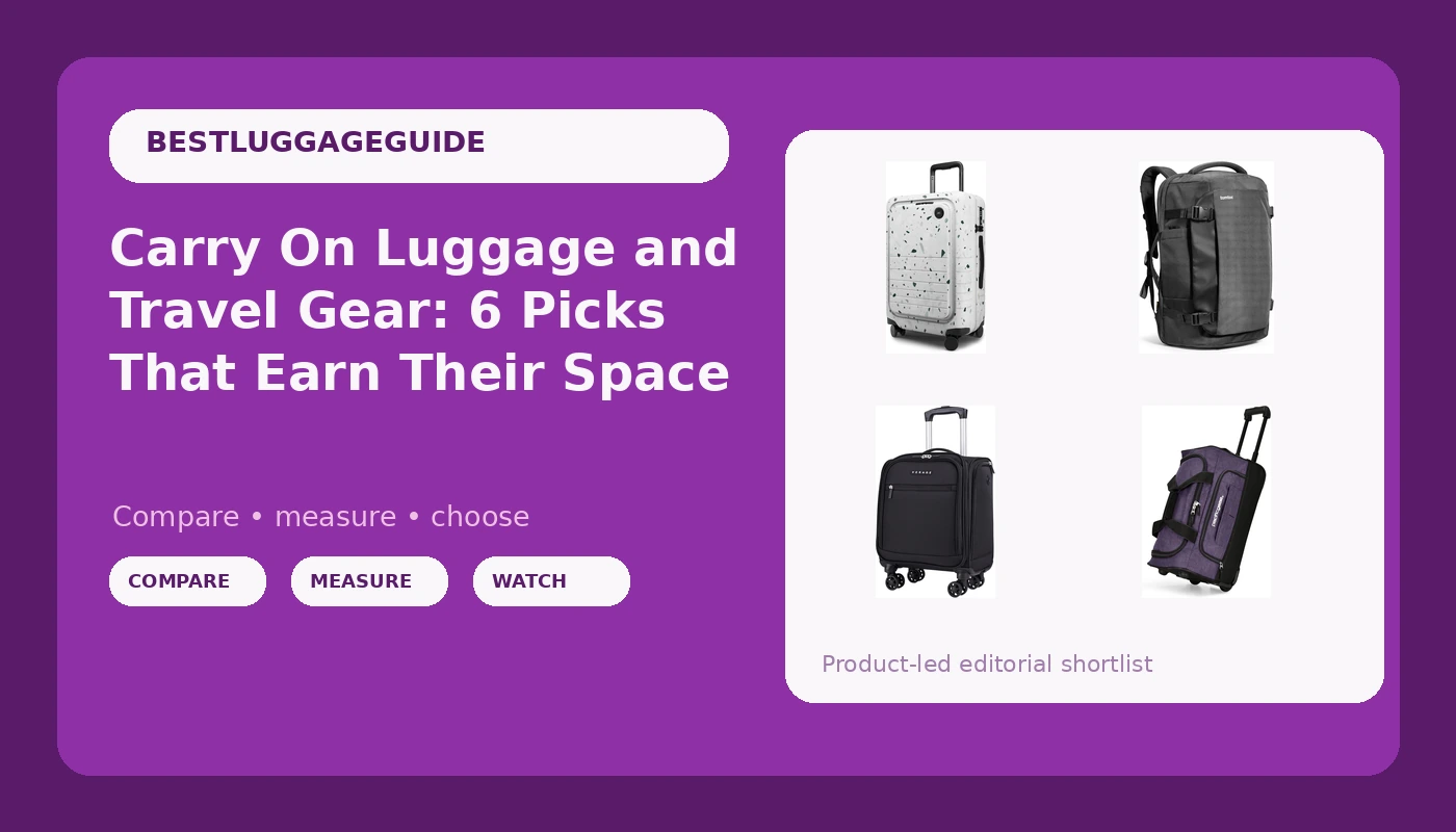Carry On Luggage and Travel Gear: 6 Picks That Earn Their Space