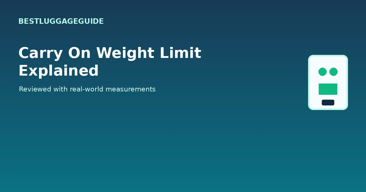 Carry On Weight Limit Explained - BestLuggageGuide review with measurements and honest opinion