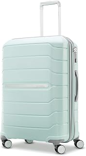 Samsonite Freeform Hardside Expandable with Double Spinner Wheels, Mint Green, Checked-Medium 24-Inch