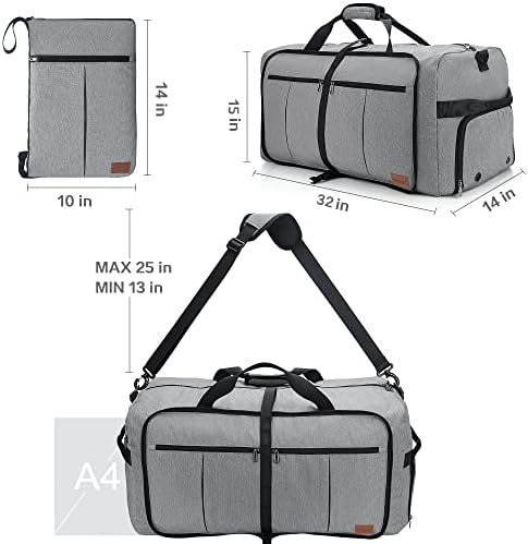 120L Foldable Collapsible Waterproof Travel Duffel Bag for Men and Women