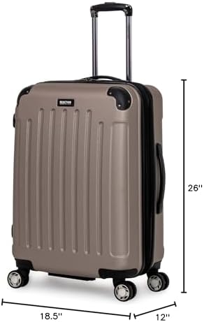 Kenneth Cole REACTION Renegade Luggage Expandable 8-Wheel Spinner Lightweight Hardside Suitcase, Seafoam, 20-Inch Carry On